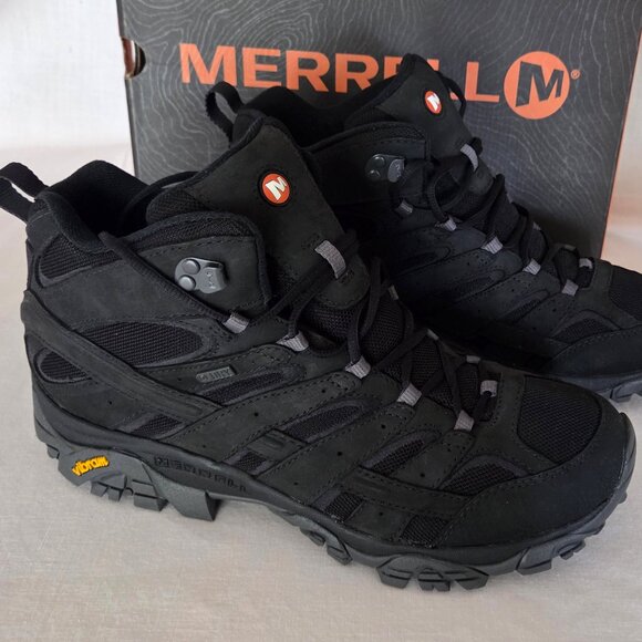 Merrell Other - NEW NIB Merrell Moab 2 Mid Black Boots Men's 11.5